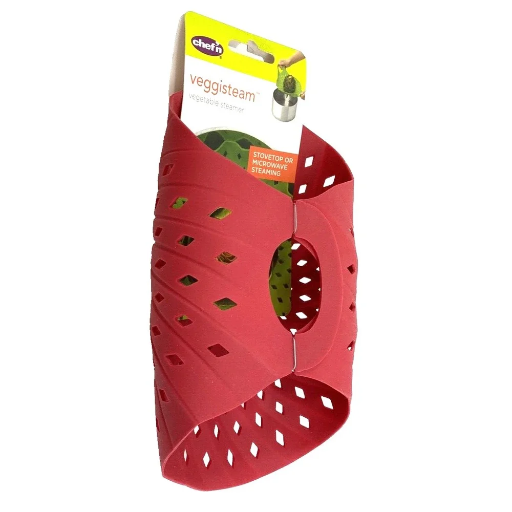 Silicone Steamer Veggiesteam Vegetable Food Steamer Basket by Chef'n NEW
